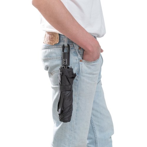 GUSTAVO. Dáždnik pongee recyklovaného polyesteru (100% rPET) 190T s automatickým otváraním a zatváraním