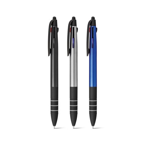 MULTIS. Multifunkční kuličkové pero s nápisem 3 v 1 - Typ potisku a počet barev: bez potisku, Umístění a max. velikost potisku: bez potisku, Počet kusů: 30