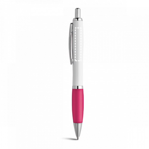 MOVE. Kuličkové pero s kovovým klipem - Typ potisku a počet barev: Tampontisk, 2 barvy, Umístění a max. velikost potisku: tělo, 55 x 6, Počet kusů: 450