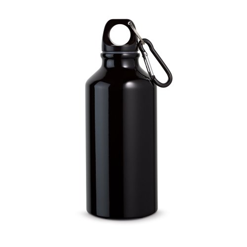LANDSCAPE S. Hliníková športová fľaša s karabínou 400 ml