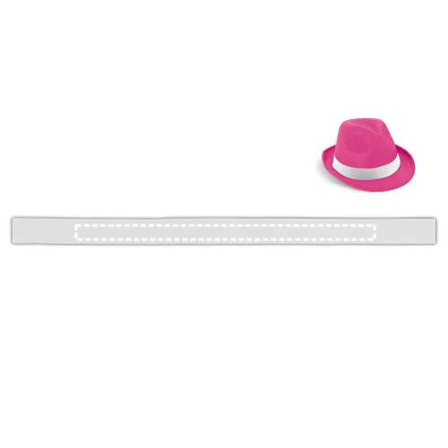 MANOLO POLI. Čepice z PP s bílou polyesterovou stuhou