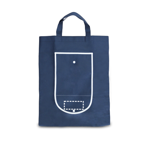 ARLON. Skládací taška z netkané textilie (80 g/m²) - Umístění a max. velikost potisku: Flap, 120 x 30, Typ potisku a počet barev: Transfer, 1 barva, Počet kusů: 110