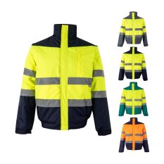 VL JUPITER. Dvoubarevná vycpaná bunda (180 g/m²) z polyesteru (100 %) s PU zátěrem