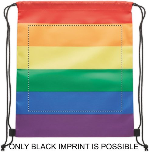 Duhový stahovací batoh z RPET