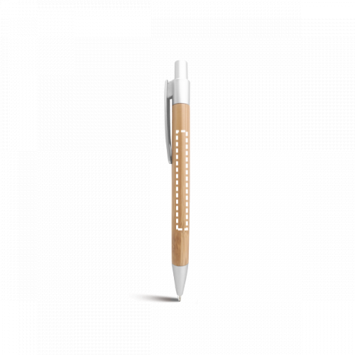 BAMBU. Bambusové guľôčkové pero - Typ potlače a počet farieb: Tampontlač, 3 farby, Umiestnenie a max. veľkosť potlače: Spodná časť, 50 x 7, Počet kusov: 600