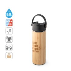 LAVER. Termoska z bambusu, nerezovej ocele a PP 440 ml
