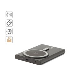 WRIGHT 5. Magnetická powerbanka s rýchlym nabíjaním z recyklovaného hliníka a recyklovaného ABS 5 000 mAh