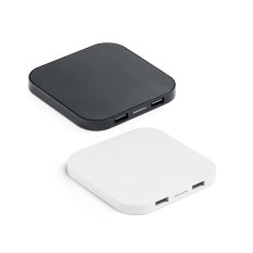 CAROLINE. Super brzi bežični punjač od recikliranog ABS-a (60% rABS) i 15W sa HUB 2 USB-A porta