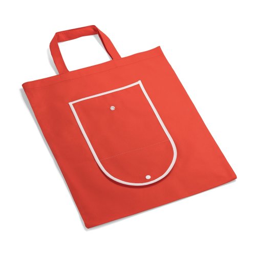ARLON. Skládací taška z netkané textilie (80 g/m²) - Umístění potisku: Zadní, Typ potisku: Transfer (max. 4 barvy, 250 x 120mm), Počet barev potisku: 2 barvy, Počet kusů: 10
