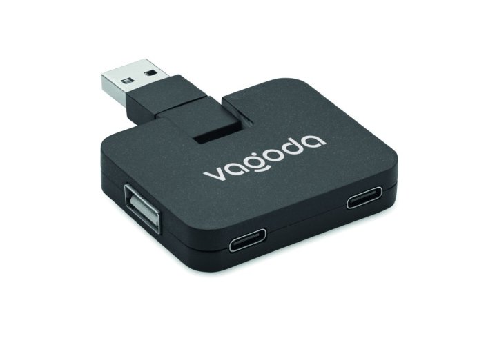 4portový USB rozbočovač - Umiestnenie potlače: TOP, Typ potlače: Tampontisk (max. 4 farby, 20x40mm), Počet farieb potlače: 1 farba, Počet kusov: 60