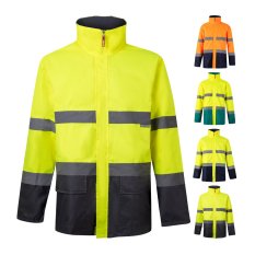 VL THEMIS. Dvoubarevná parka (190 g/m²), z polyesteru (100 %), s PU zátěrem