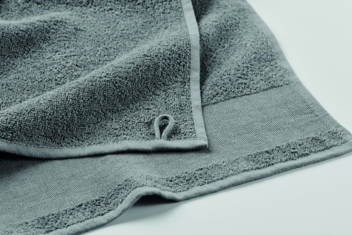 Bavlněný ručník na ruce - Umístění a max. velikost potisku: STRIP LEFT, 50x200mm, Typ potisku a počet barev: Sítotiskový transfer, 6 barev, Počet kusů: 2000