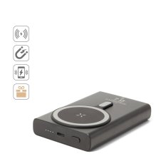 WRIGHT 10. Magnetická powerbanka s rýchlym nabíjaním z recyklovaného hliníka a recyklovaného ABS 10 000 mAh