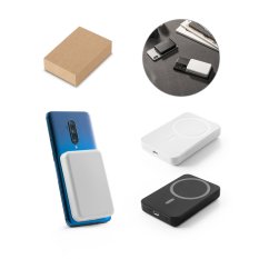 AMPERE 5. 5 000 mAh magnetická power banka s 15 W superrýchlou bezdrôtovou nabíjačkou v recyklovaného ABS-a (100% rABS)