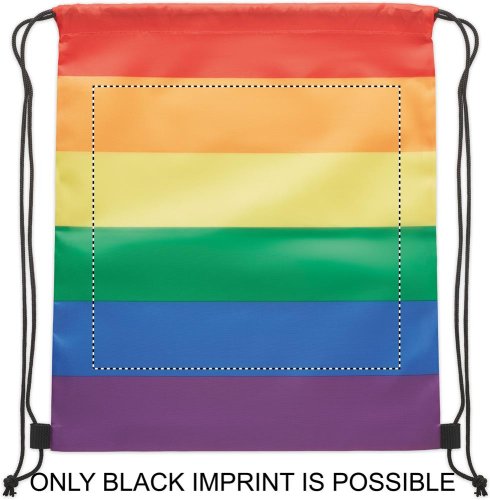 Duhový stahovací batoh z RPET