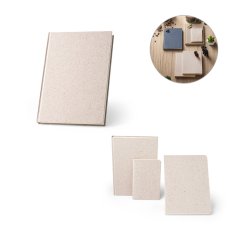 ORGANIC RIGID. Poznámkový blok A5 s pevným krytom vyrobený z organickej hmoty (80%)