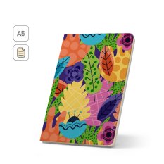 ANNE SUB. A5 zápisník v recyklovanej polyesterovej tkanine (100% rPET) 300D, ideálny na sublimáciu personalizácie