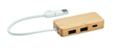 Bambusový USB rozbočovač