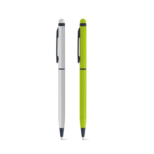 MIRO. Guľôčkové pero z hliníka - Typ potlače a počet farieb: Tampontlač, 3 farby, Umiestnenie a max. veľkosť potlače: Spodná časť 2, 45 x 5, Počet kusov: 1