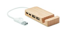 Bambusový USB rozbočovač