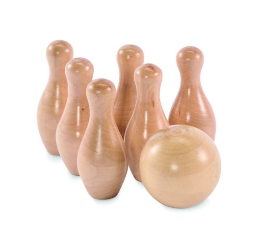 Mini bowlingová sada z borovico