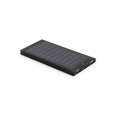CLERK. Powerbanka 8 000 mAh se solárním panelem ze 100% recyklovaného hliníku - Typ potisku a počet barev: Gravírování laserem, 1 barva, Umístění a max. velikost potisku: Zadní část, 140 x 55, Počet kusů: 700 CLERK. Powerbanka 8 000 mAh se solárním panelem ze 100% recyklovaného hliníku - Typ potisku a počet barev: Gravírování laserem, 1 barva, Umístění a max. velikost potisku: Zadní část, 140 x 55, Počet kusů: 700