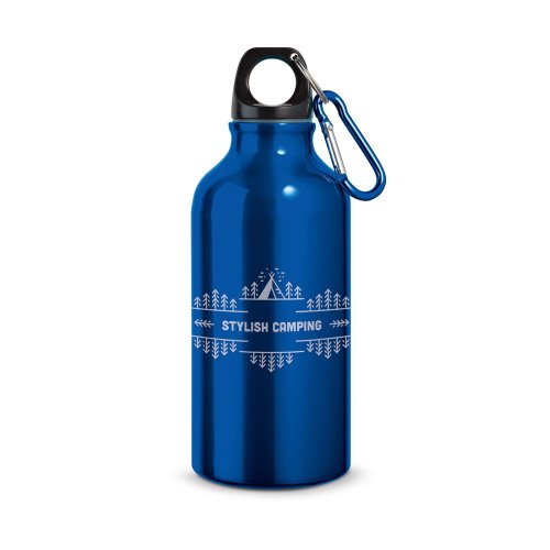 LANDSCAPE S. Hliníková športová fľaša s karabínou 400 ml