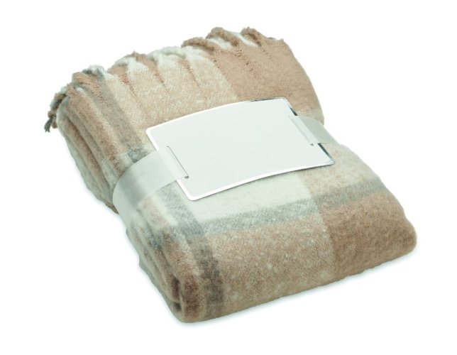 Kostkovaná mohérová deka