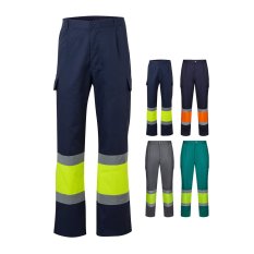 VL ARTEMIS. Dvojfarebné nohavice z kepru (190 g/m²), bavlna (20 %) a polyester (80 %)
