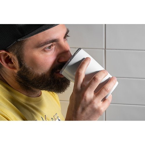 SLIDER. Dvojplášťový sublimačný cestovný pohár z nehrdzavejúcej ocele 380 mL