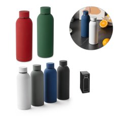 ODIN. Dvoustěnná nerezová (36% recyklace) vakuově izolovaná láhev 550 mL