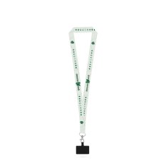 EPSOM. Sada šňůrky na krk SUBLIMATION Long II (20 mm) z recyklovaného polyesteru (100% rPET) s 20mm karabinou a držákem na mobilní telefon