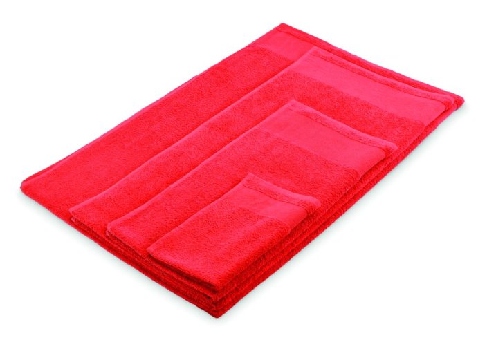 Bavlněný ručník na ruce - Umístění a max. velikost potisku: STRIP LEFT, 50x200mm, Typ potisku a počet barev: Sítotiskový transfer, 6 barev, Počet kusů: 2000