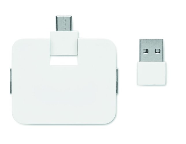 4portový USB rozbočovač - Umiestnenie potlače: TOP, Typ potlače: Tampontisk (max. 4 farby, 20x40mm), Počet farieb potlače: 1 farba, Počet kusov: 60