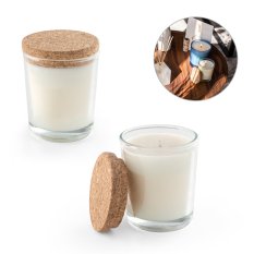 Aromatická svíčka s vanilkovým nádechem a korkovým víčkem