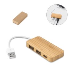 MOSER. HUB sa 2 USB-A i 1 USB-C portom od bambusa