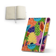 ANNE SUB. A5 zápisník v recyklovanej polyesterovej tkanine (100% rPET) 300D, ideálny na sublimáciu personalizácie