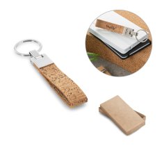 CORKS. Kľúčenka z korku a kovu