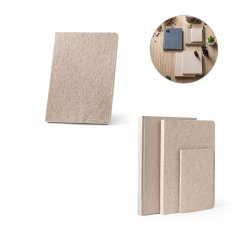TEAPAD SEMI-RIGID. Poznámkový blok A5 s polopevným obalom vyrobený z odpadu z čajových lístkov (65%)