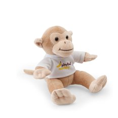 MONKY. Plyšová hračka v tvare opice s tričkom