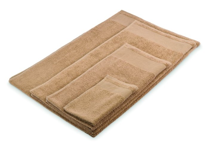 Bavlněný ručník na ruce - Umístění a max. velikost potisku: STRIP LEFT, 50x200mm, Typ potisku a počet barev: Sítotiskový transfer, 6 barev, Počet kusů: 2000