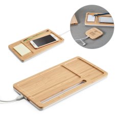 MOTT. Desktop organizator sa 15V bežičnim punjačem od bambusa i ABS-a