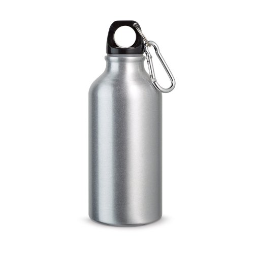 LANDSCAPE S. Hliníková športová fľaša s karabínou 400 ml