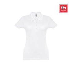 THC EVE WH. Dámské polo s krátkým rukávem s páskem z mykané bavlny