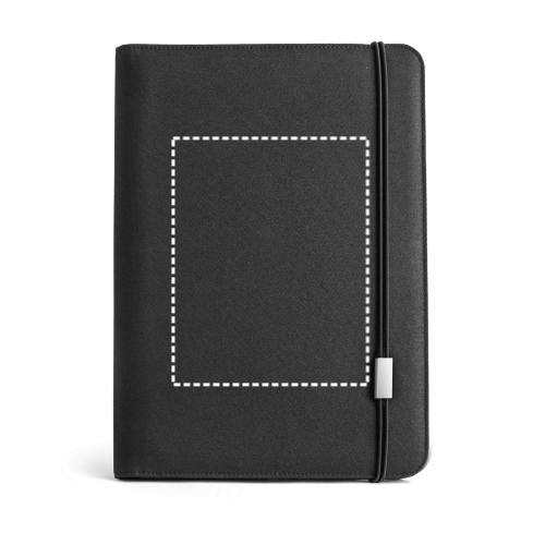 EMERGE FOLDER II. Složka A4 z materiálu recyklovaného polyesteru (100% rPET) 300D s elastickým uzávěrem