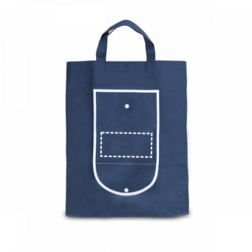 ARLON. Skládací taška z netkané textilie (80 g/m²) - Umístění a max. velikost potisku: Kapsa, 150 x 70, Typ potisku a počet barev: Transfer, 4 barvy, Počet kusů: 30