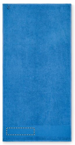 Bavlněný ručník na ruce - Umístění a max. velikost potisku: STRIP LEFT, 50x200mm, Typ potisku a počet barev: Sítotiskový transfer, 6 barev, Počet kusů: 2000