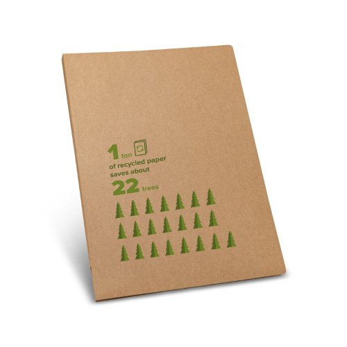 POE. Zložka na dokumenty vo formáte A4 zo 100 % recyklovaného papiera (450 g/m²)