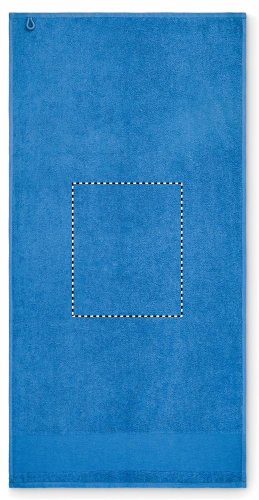 Bavlněný ručník na ruce - Umístění a max. velikost potisku: STRIP LEFT, 50x200mm, Typ potisku a počet barev: Sítotiskový transfer, 6 barev, Počet kusů: 2000